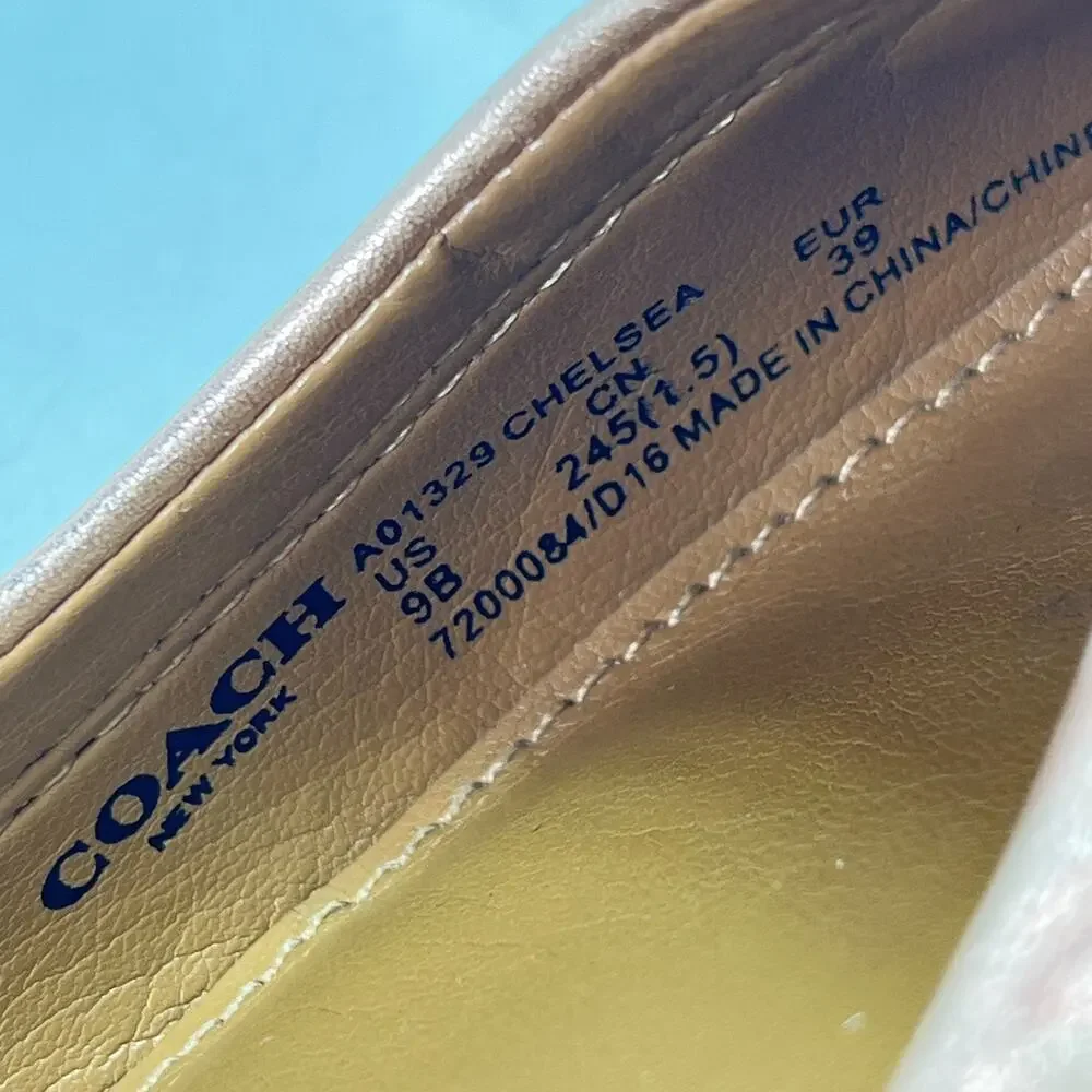 Coach Chelsea Rose Gold Casual Comfort Slip On Ballet Flats A01329 Women's Sz 9B